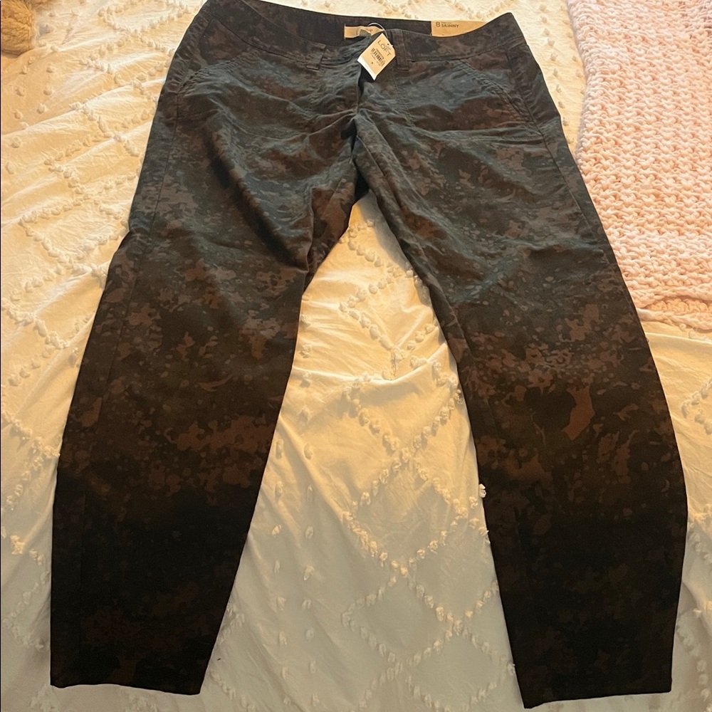LOFT Black and Brown Straight Leg Jeans